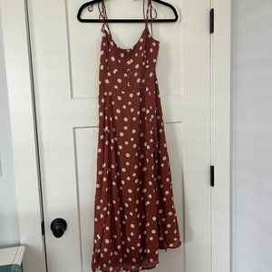 Tie-Strap Corset Midi Dress